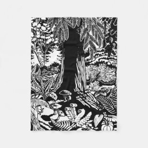 Mantas de arte paisajístico B&W Canada Forest Blan