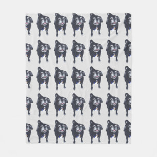 Mantas de cerco de perro negro y blanco