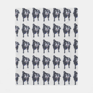 Mantas de cerco de perro negro y blanco