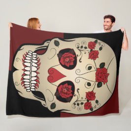 Mantas de cráneo de azúcar - Rosas y damas bugs