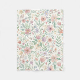 Mantas de felpa floral pastel