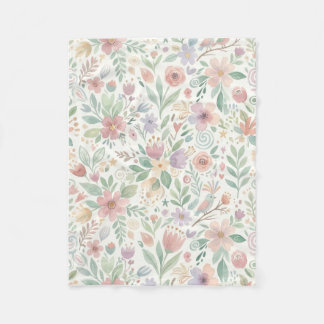 Mantas de felpa floral pastel
