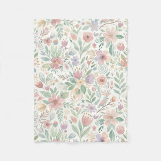 Mantas de felpa floral pastel