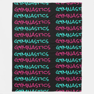 Mantas de felpa para gimnasia gimnasta garabateada