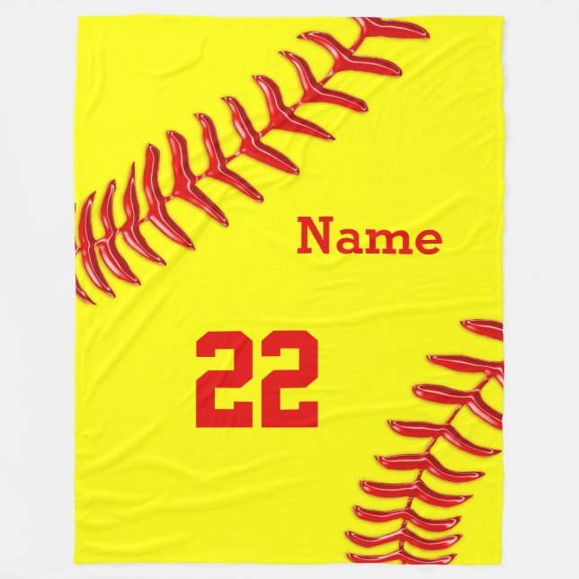 Mantas de flechas de softball con NOMBRE y NÚMERO (Anverso)