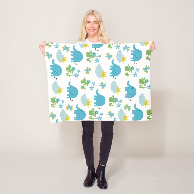 Mantas de flotas del patrón de elefante lindo (In situ)