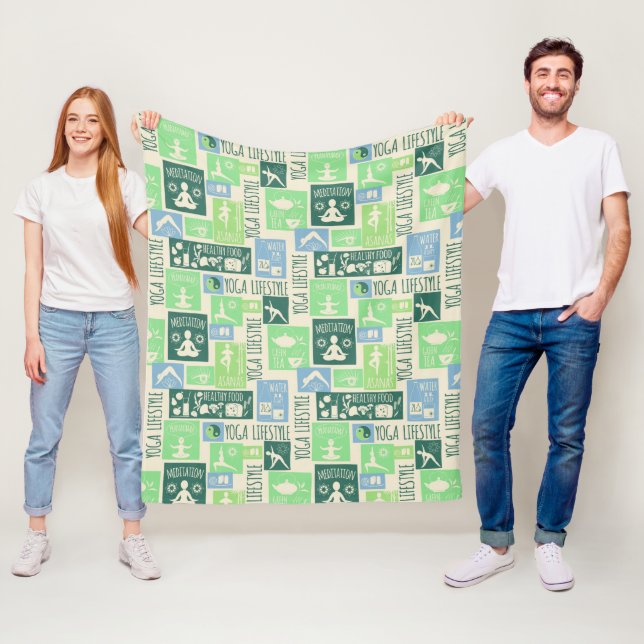 Mantas de flotas del patrón de yoga (In situ)