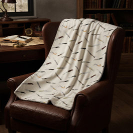 Mantas de ilustración de patrones de cuchillos vin