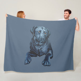 Mantas de la Fleece de Arte de Perro Negro Labrado