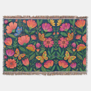 Mantas de Mariposas de Flores Silvestres Mexicanas