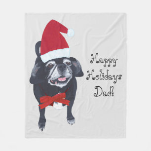 Mantas de Navidades personalizados de perro de San