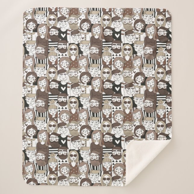 Mantas de patrón de hipster (Anverso)