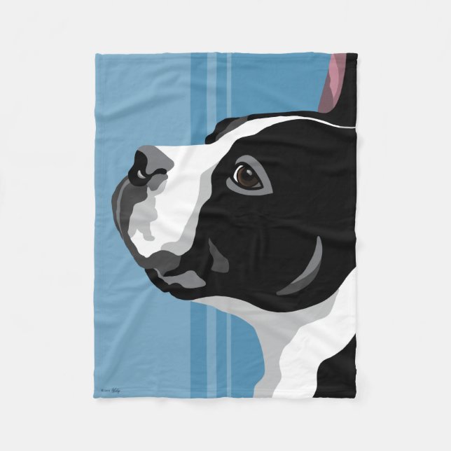Mantas del paño grueso y suave de Boston Terrier (Anverso)