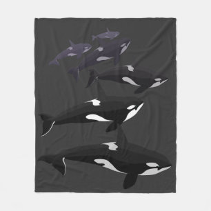 Mantas del paño grueso y suave de la orca de la