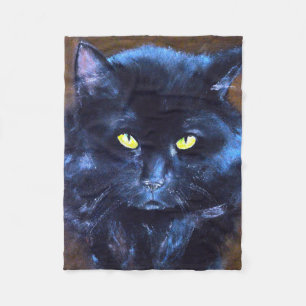 Mantas del paño grueso y suave del gato negro