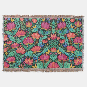 Mantas Florales Abstractas Boho Loto Mariposa