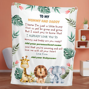 Mantas personalizadas de bebe Safari con mensaje