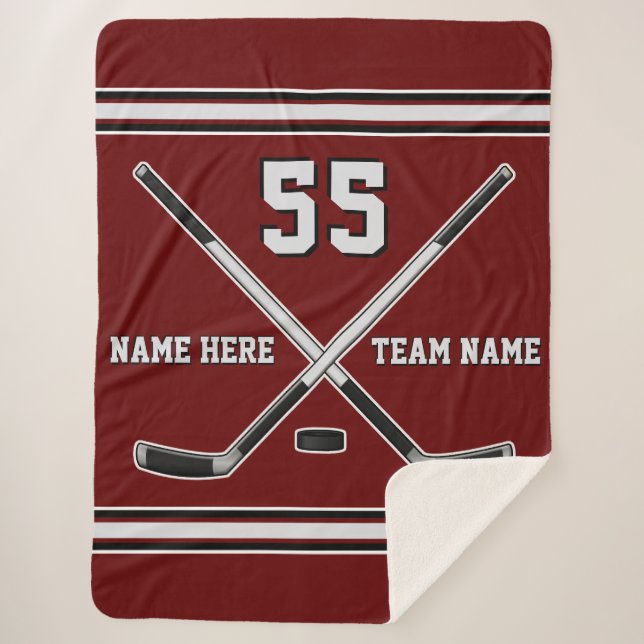 Mantas personalizadas de hockey sobre hielo en tus (Anverso)