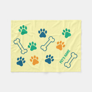 Mantas personalizadas de perros con Huesos y Huell