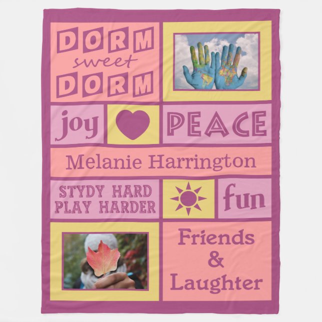 MANTAS PERSONALIZADAS PARA DORMITORIO CON FOTO Y N (Anverso)