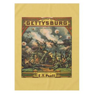 Mantel 1917 Portada de partitura de la batalla de Gettysb
