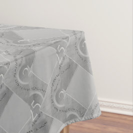 Mantel 25° Aniversario Boda Silvery Gray
