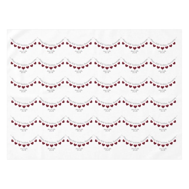 Mantel 40.º Aniversario del Boda Ruby (Frente (Horizontal))