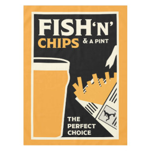 Mantel 4 de junio - Día del pescado y el Chip