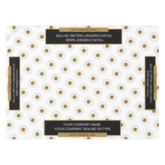 Mantel 52"X70" Presentación de carteles Logotipo Oro Blan (Frente (Horizontal))