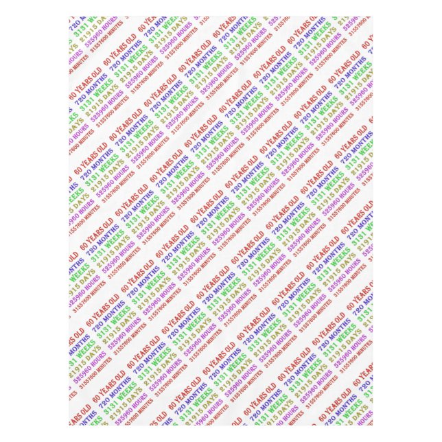 Mantel 60.º cumpleaños (Anverso)