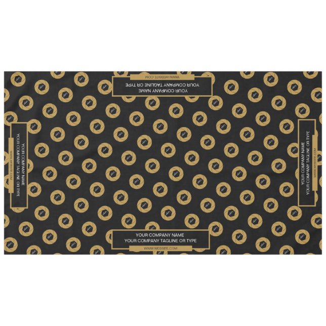 Mantel 60"x104" Presentación de carteles Logotipo de oro  (Frente (Horizontal))