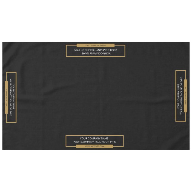 Mantel 60"x104" Trade Show Tablecloth Gold Black (Frente (Horizontal))