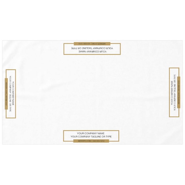 Mantel 60"x104" Trade Show Tablecloth Gold Black (Frente (Horizontal))