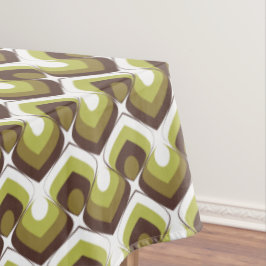 Mantel 70s Bold Modern Retro Ogee Motif in Greens