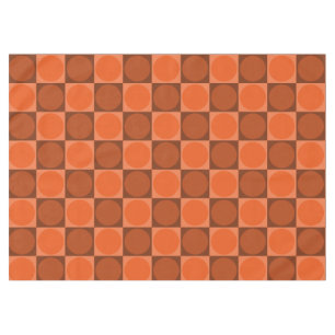 Mantel 70s Checks and Circles Flame Orange