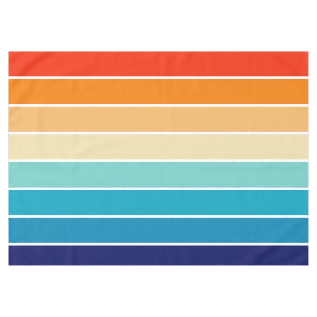 Mantel 70s Rainbow Stripes (Frente (Horizontal))