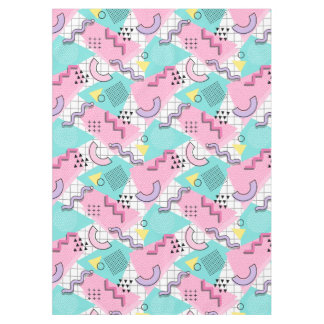 Mantel 80's Memphis Active Pink Light Turquoise