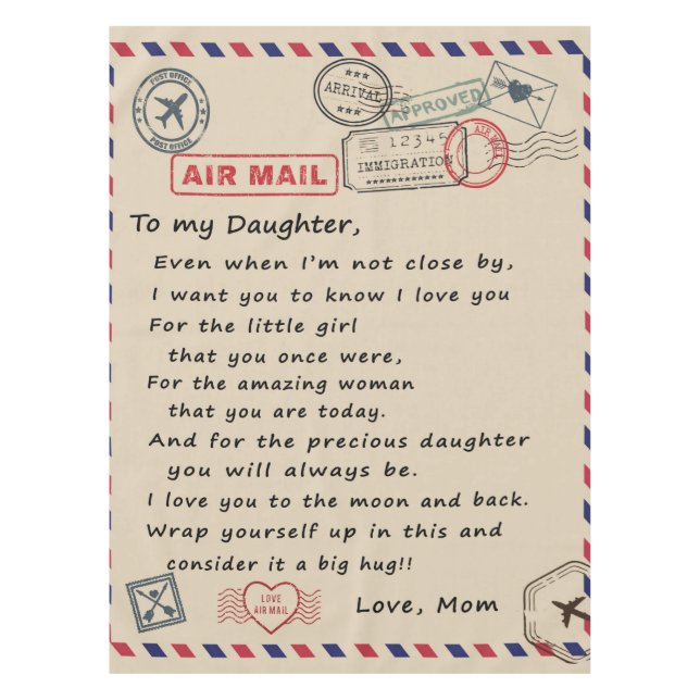 Mantel A Mi Hija, A Mi Hija Y A Mi Mamá (Anverso)