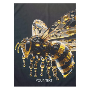 Mantel Abeja negra amarilla de cristal lindo