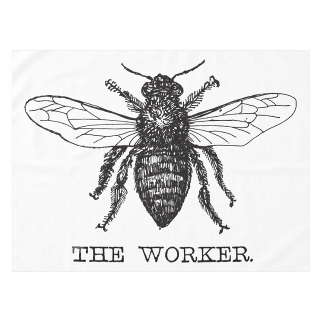 Mantel Abeja Obrera Miel Abejorro Negro (Frente (Horizontal))