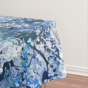 Mantel Abstracción de las gotas azules