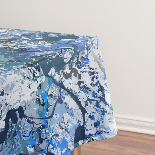 Mantel Abstracción de las gotas azules (In Situ)