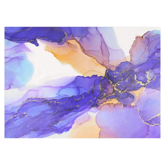 Mantel Abstract Blue Naranja Tablecloth (Frente (Horizontal))
