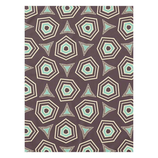 Mantel Abstract geometric pattern with layered pentagons  (Anverso)