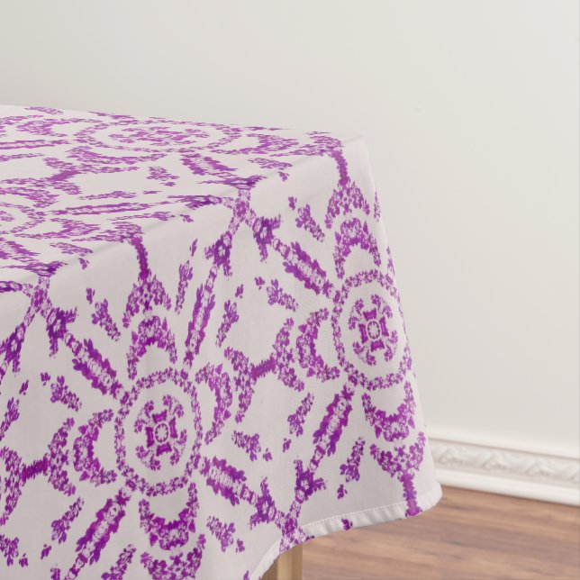 Mantel Abstract Purple Orchid Flower Design Pattern Art (In Situ)