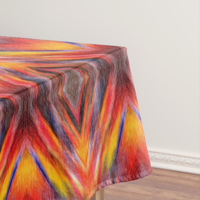 Mantel Abstract Sunset Color Tableclol (In Situ)