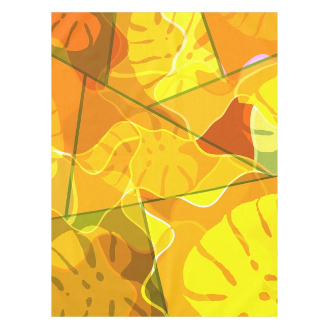 MANTEL ABSTRACT TROPICAL LEAVES  (Anverso)