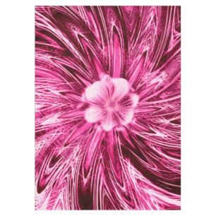Mantel Abstracto de Tabletas Líneas Flor Púrpura