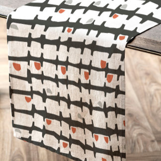 Mantel Abstracto en rojo y negro