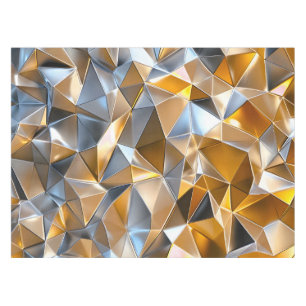 Mantel Abstracto Metálico Moderno Oro Plata Geométrico